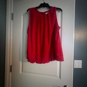 Elegant Red Sleeveless Top